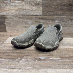 Skechers Respected Fallston Tan Slip On Shoes Men's Size 8